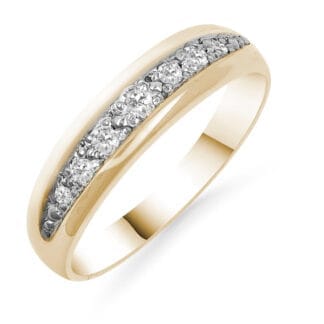 Silván Olivia timanttisormus 0,13ct, keltakultaa, vihkisormukset