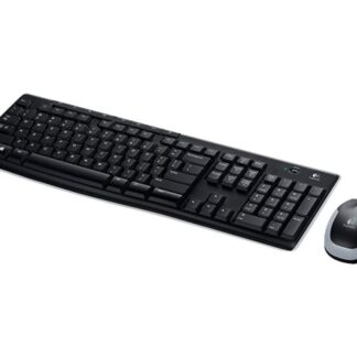 Logitech Wireless Combo MK270, Täysikokoinen (100 %), USB, AZERTY, Musta, Sisältää hiiren