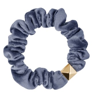DARK Velvet Mini Scrunchie Grisalle Blue