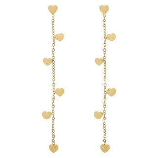 Timi Of Sweden Solana Heart Chain Stud Earrings Stainless Steel
