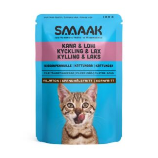 SMAAK kissanpennun märkäruoka kana-lohi 100 g