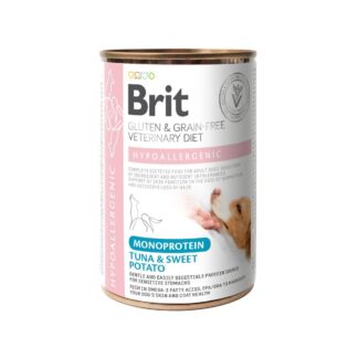 Brit Veterinary Diet for dogs Hypoallergenic Monoprotein Tuna&SweetPotato Can 400g