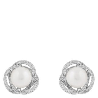 SNÖ of Sweden Mayfair Pearl Earring Silver/White