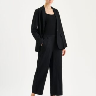 Nanso SAARI culottes-pellavahousut - musta