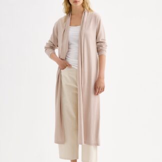 Nanso KARINA pitkä neuletakki - vaalea beige