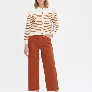 Nanso CROPPED LEVEE farkut - ruskea