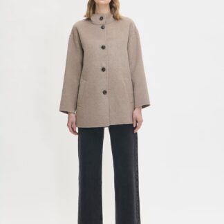 Nanso ELLA lyhyt villakangastakki - beige