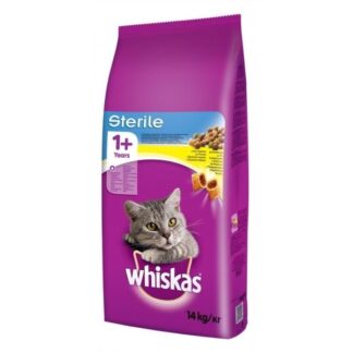 Whiskas STERIILI kuivaruoka aikuisille kissoille, joissa on kanaa - 14 kg.