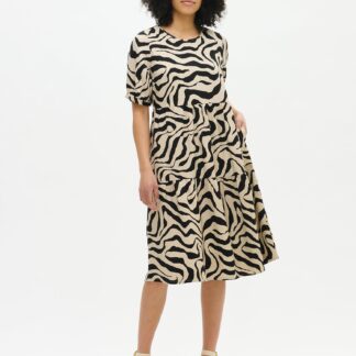 Nanso SAVANNA midi kangasmekko - beige