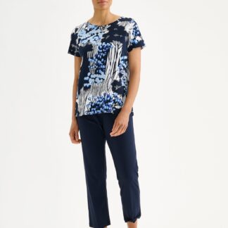 Nanso KIRJOKERTTU lyhythihainen pyjama - sininen
