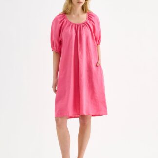 Nanso DONNA lyhyt pellavamekko - pinkki