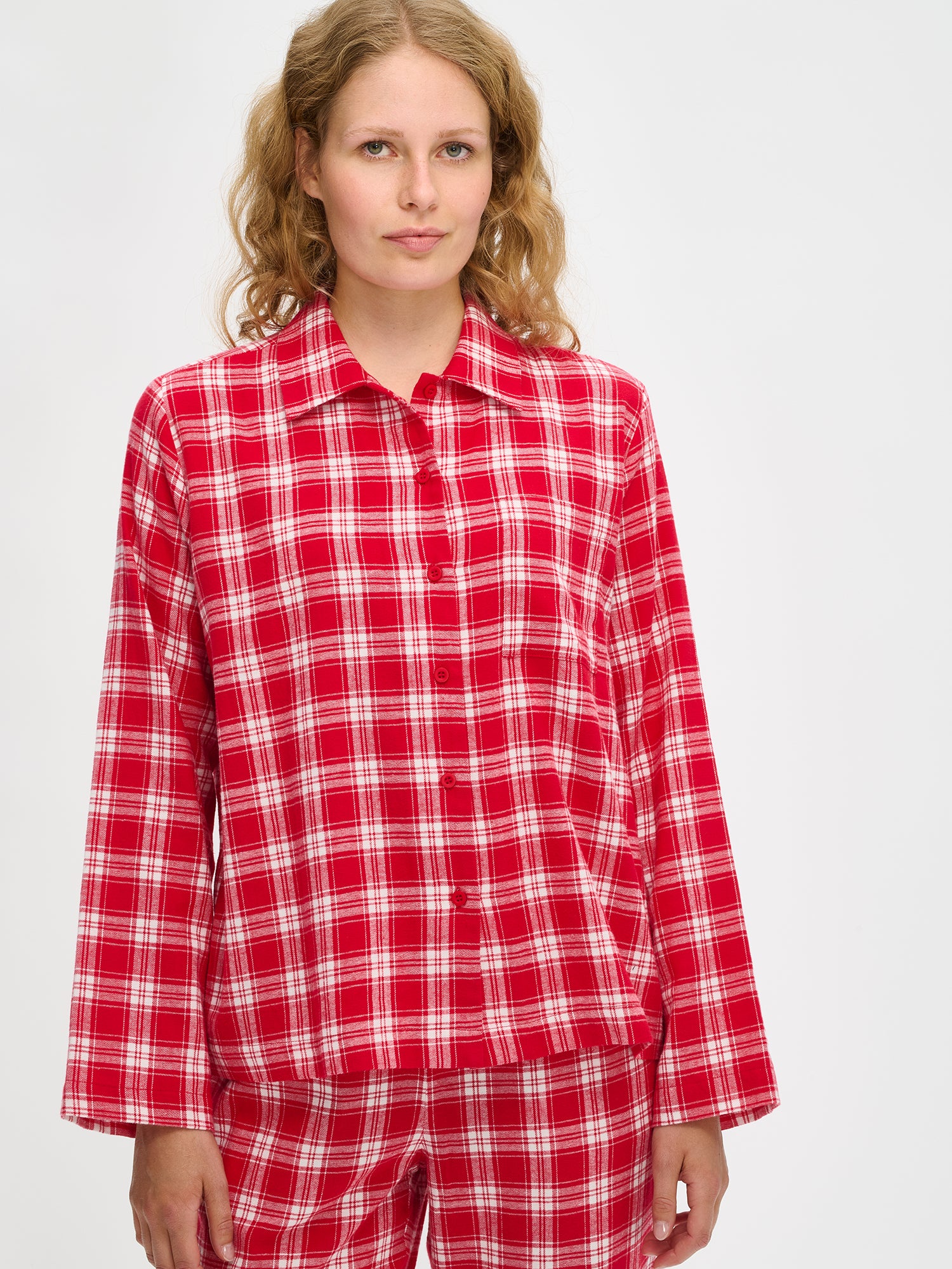 Nanso RUUTU pyjamapaita - punainen