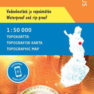 Karttakeskus Savukoski Pelkosenniemi Oratunturi retkeilykartta, suomi