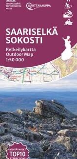 Karttakauppa Saariselkä Sokosti 1:50000 retkeilykartta, suomi