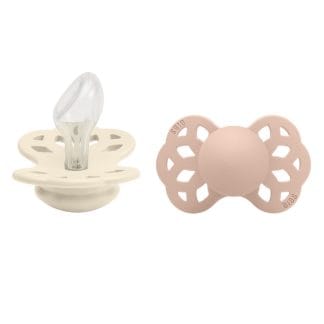 BIBS Pacifier Infinity Silicone Size 2 Anatomical 2 kpl – Ivory/B