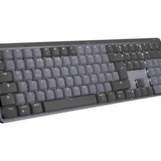 Logitech MX Mechanical, Täysikokoinen (100 %), RF Wireless + Bluetooth, Mekaaninen, QWERTY, LED, Grafiitti, Harmaa