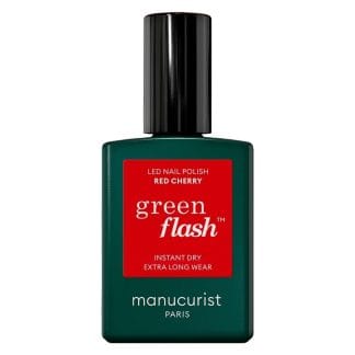 Manucurist Green Flash Led Nail Polish Cherry Red 15ml