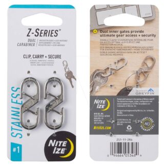 Nite Ize Z-Series B.Dual Carabiner #1 2 pcs kaksoiskarabiini