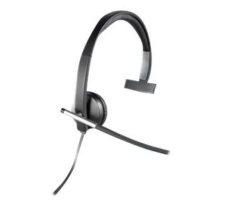 Logitech 981-000514, Langallinen, Toimisto/puhelukeskus, 50 - 10000 Hz, 93 g, Kuulokkeet, musta, Hopea