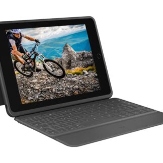 Logitech Rugged Folio - Näppäimistö ja folio-kassa - Apple Smart -liitin - QWERTY - nordisk (dansk/finsk/norsk/svensk) - grafit - Apple 10,2-tuumaiseen iPad Wi-Fi  10,9-tuumaiseen iPad Wi-Fi -puhelimeen