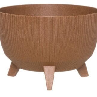 4Living Roma Line ECO jalallinen ruukku puukomposiitti Ø33 cm ruskea