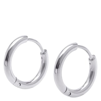 Timi Of Sweden Hollie Hoop Earrings Stainless Steel Silver 13mm