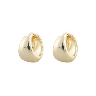 SNÖ of Sweden Core Pure Oval Ear Plain Gold 16mm