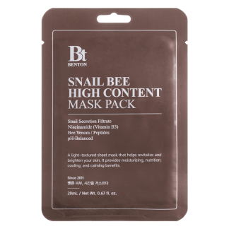 Benton Snail Bee High Content Mask 1 kpl