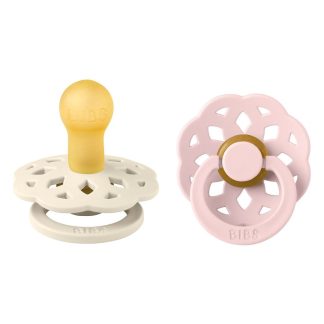BIBS Pacifier Boheme Latex Ivory/Blossom Size 1 2 kpl