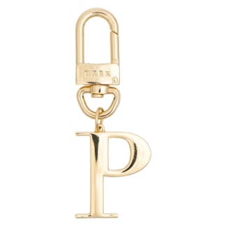 DARK Metal Letter Bag Charm Letter P Gold