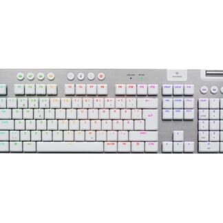 Logitech G G915 X - Näppäimistö - pelaaminen, LIGHTSPEED - täysikokoinen - taustavalaistu - langaton - Bluetooth, 2,4 GHz, USB-C - valkoinen