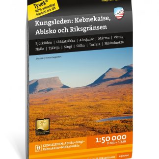 Calazo Kungsleden: Kebnekaise, Abisko och Riksgränsen. retkeilykartta