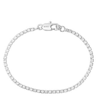Muli Collection Thin Tennis Bracelet Silver