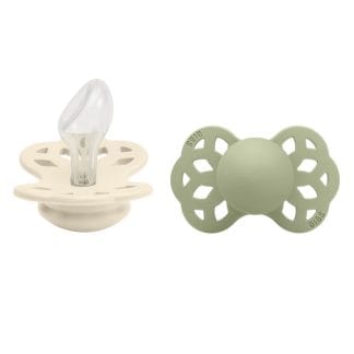 BIBS Pacifier Infinity Silicone Size 2 Anatomical 2 kpl – Ivory/S