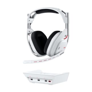 Logitech G Astro A50 - 5. sukupolvi - kuulokkeet - täysikokoiset - Bluetooth / LIGHTSPEED - langattomat - valkoinen