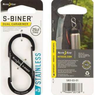 Nite Ize S-biner Dual#3 Black tuplakarbiini