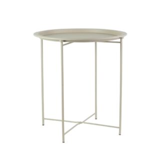 Bastia pyöreä sivupöytä Ø47 cm beige