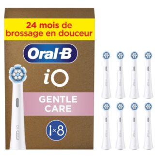 Oral-B iO Gentle Care, 8 kpl, Valkoinen, Pehmeä, Oral-B, iO Gentle Care, Laatikko