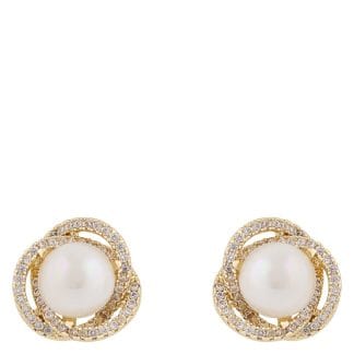 Snö Of Sweden Mayfair Pearl Earring Gold/White