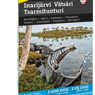 Calazo Inarijärvi Vätsäri Tsarmitunturi Tyvek retkeilykartta (suomi)