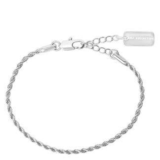 Muli Collection Rope Chain Bracelet Silver