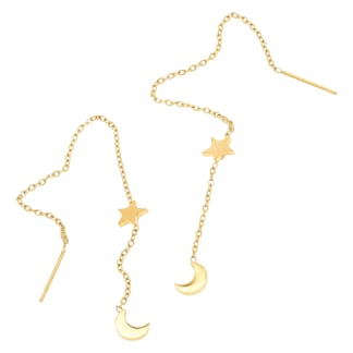 Timi Of Sweden Unni Chain Earrings Stainless Steel Gold