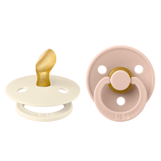 BIBS Pacifier Colour Latex Size 1 Anatomical 2 kpl – Ivory/Blush