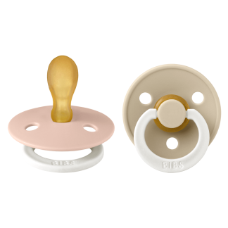 BIBS Pacifier Colour Latex Size 2 Symmetrical 2 kpl – Blush Glow/
