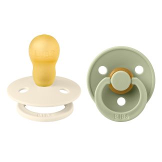 BIBS Pacifier Colour Latex Size 3 2 kpl – Ivory/Sage