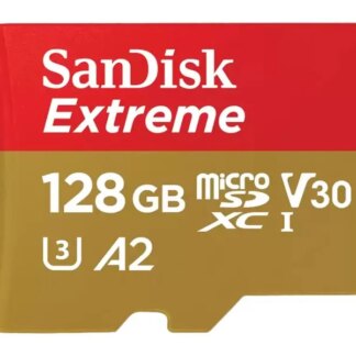 SanDisk Extreme - Flash-muistikortti (microSDXC-SD-sovitin sisältyy) - 128 GB - A2 / Video Class V30 / UHS-I U3 / Class10 - microSDXC UHS-I