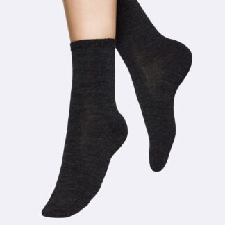 Nanso MERINO WOOL nilkkasukat - tummanharmaa