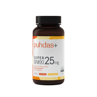 Puhdas+ Supersinkki 25mg Vegekapseli 60 kpl