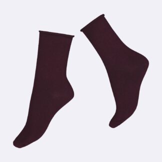 Nanso COTTON COMFORT CUFF nilkkasukat - viininpunainen