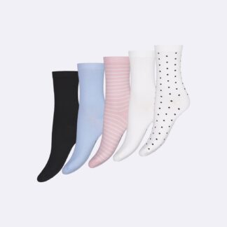 Nanso COTTON BASIC nilkkasukat, 5 paria - monivärinen